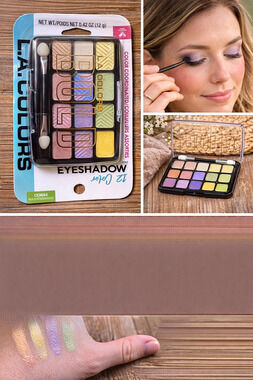 L.A. Colors 12-Color Eyeshadow Palette – Bold